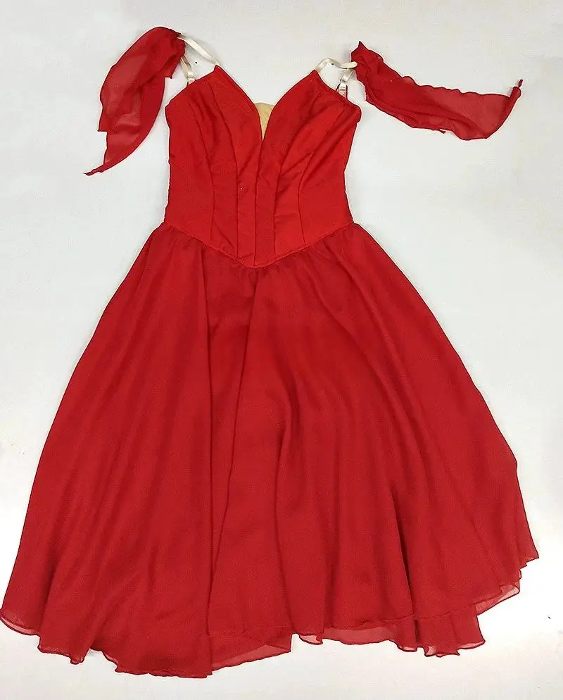 발레 큐피드 대회 드레스 레드 어린이 성인 맞춤 전문 발레 폼파두르 스커트 여성용