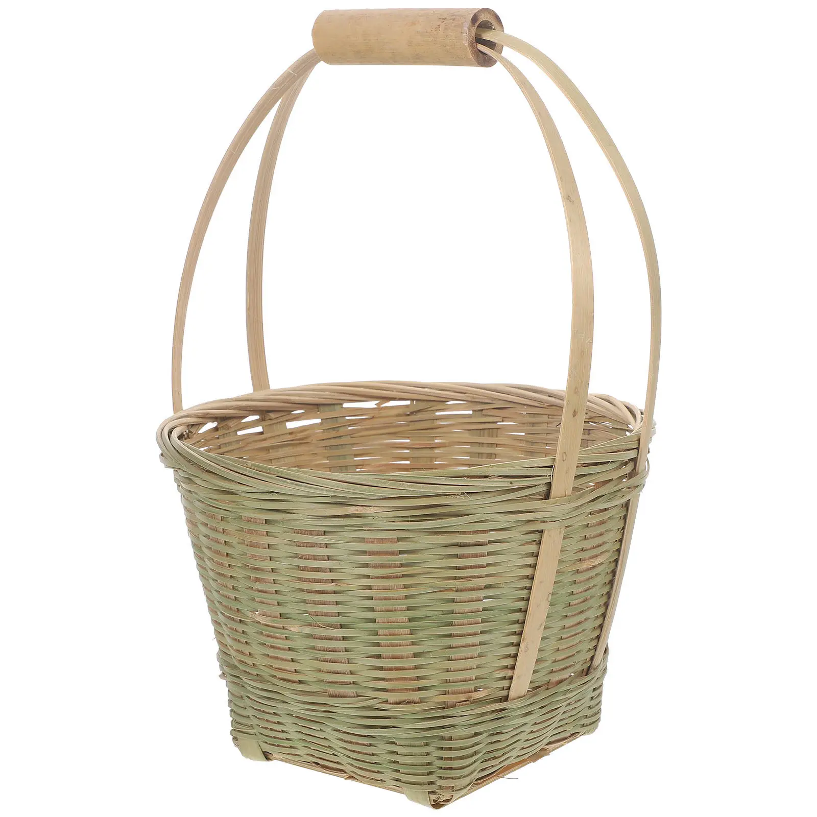 

Портативная плетеная корзина для хранения с прочной ручкой, для фруктов, хлеба, закусок, для дома и пикника