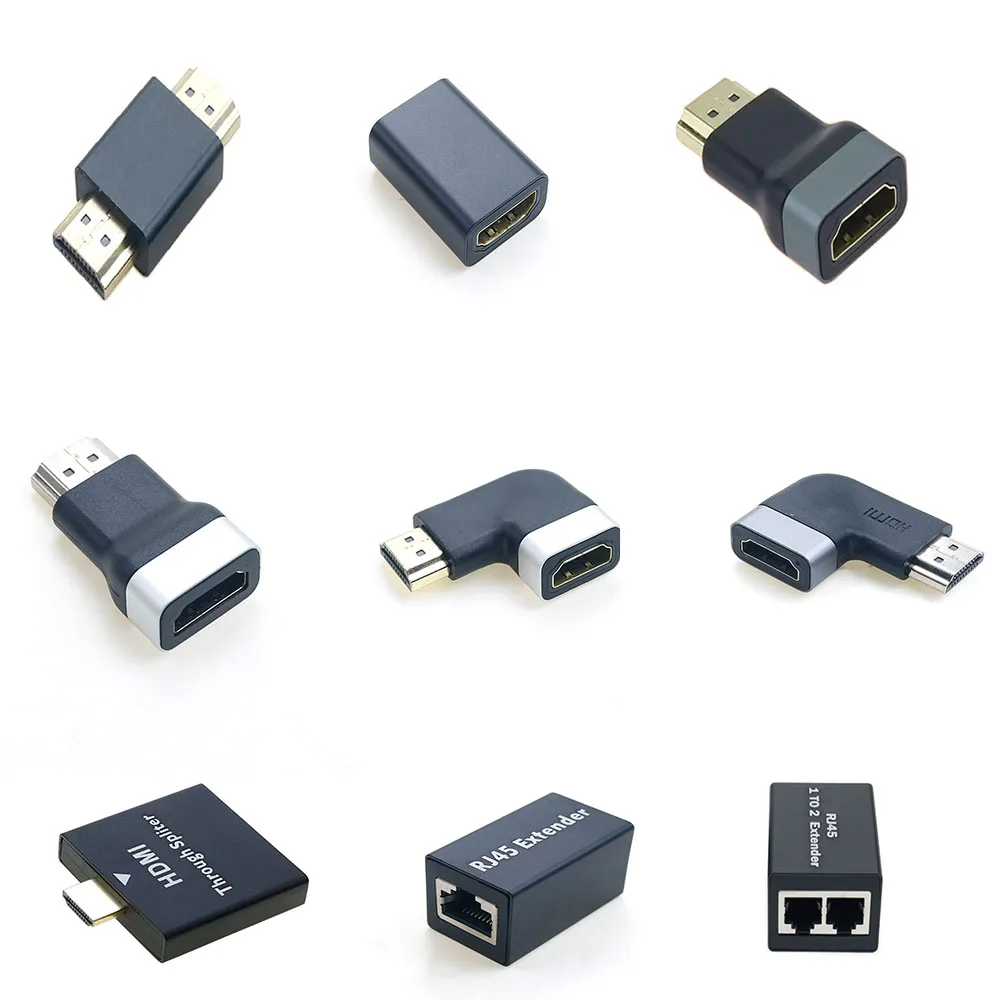 HDMI 2.1 Adapter 90 270 Degree Right Angle 1 to 2 4K HDMI Male to Female Cable  Converter HDMI Extender TV PS4