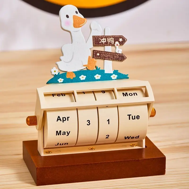 Wooden calendar table ornament student perpetual calendar countdown reminder board small desk calendar new