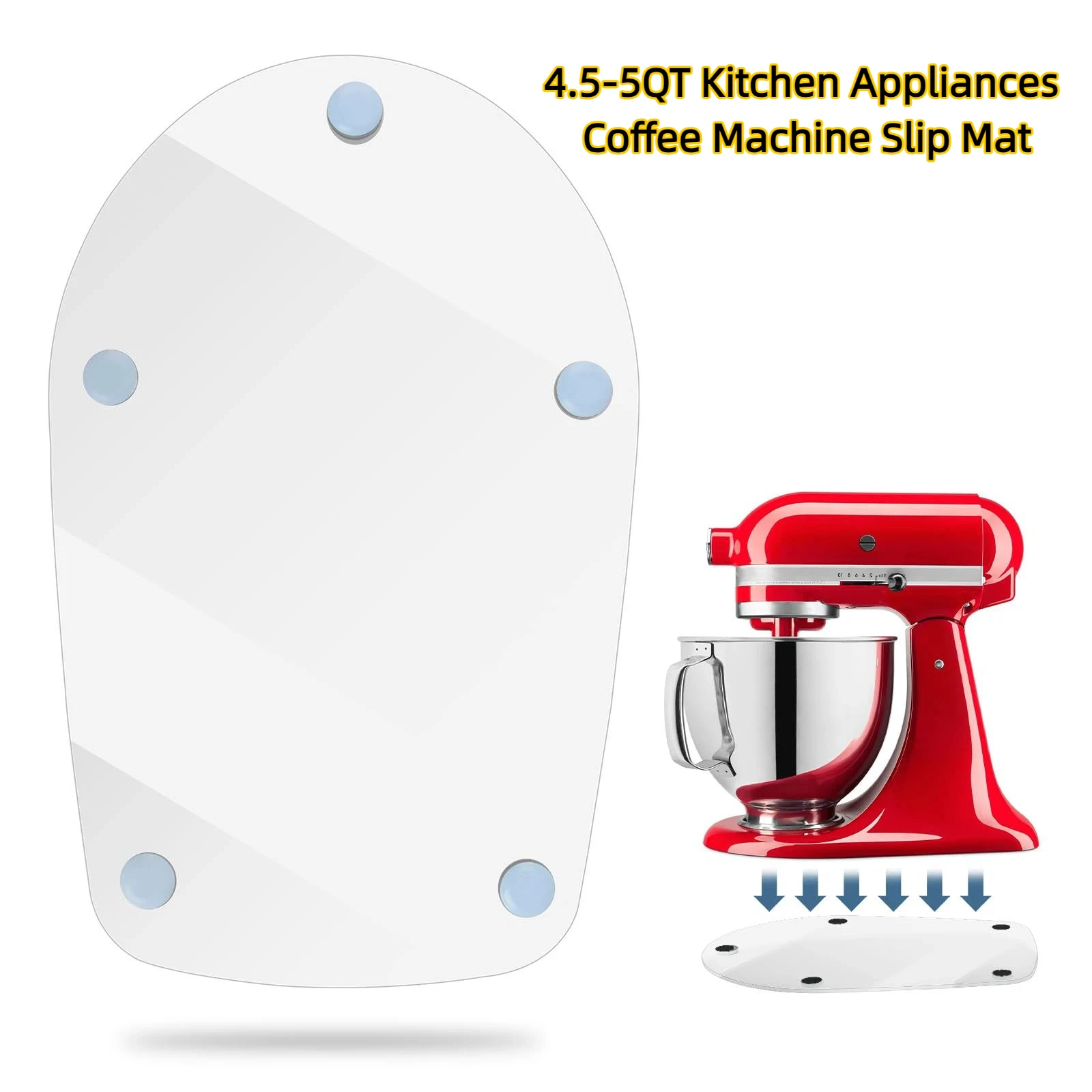 Für KitchenAid's Bambus-Mixer-Gleiter, 4,5-5 QT Vertikaler Mixer mit Schrägkopf, Elektrische Gleitplatte, Küchenmixer-Zubehör – Detail 1