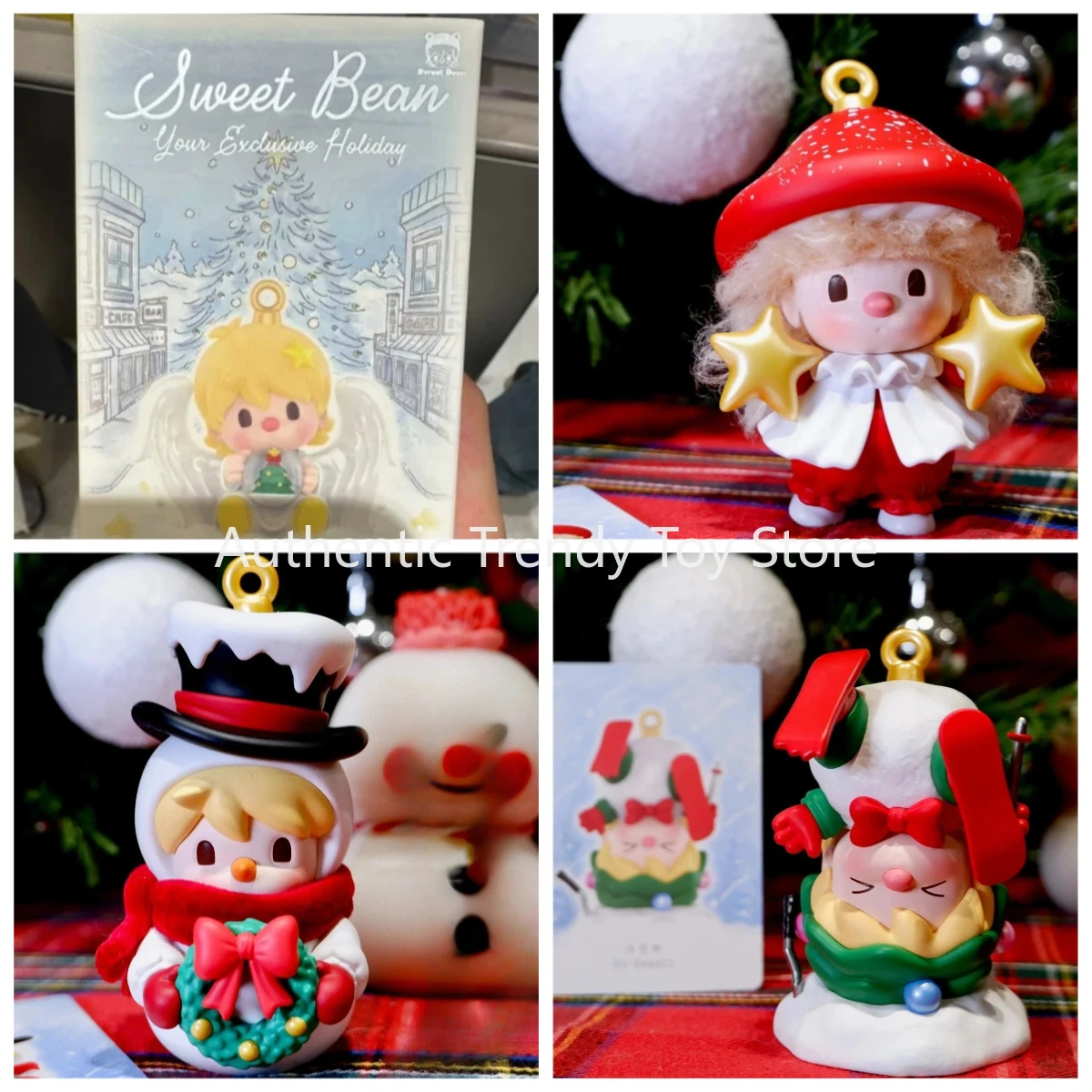 Spot POP MART Mystery Box Sweet Bean Your Exclusive Holiday Series Blind Box Cute Desktop Ornament Toys Christmas Surprise Gift