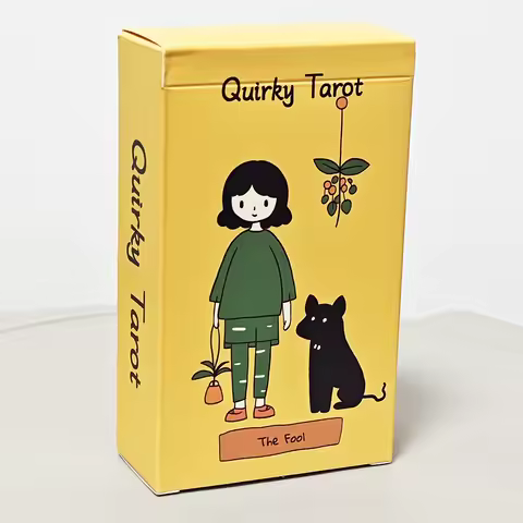 12*7cm 78 Card Tarot Deck Quirky Boho Style Tarot Cards Modern Witch Tarot Cards with Digital Guidebook