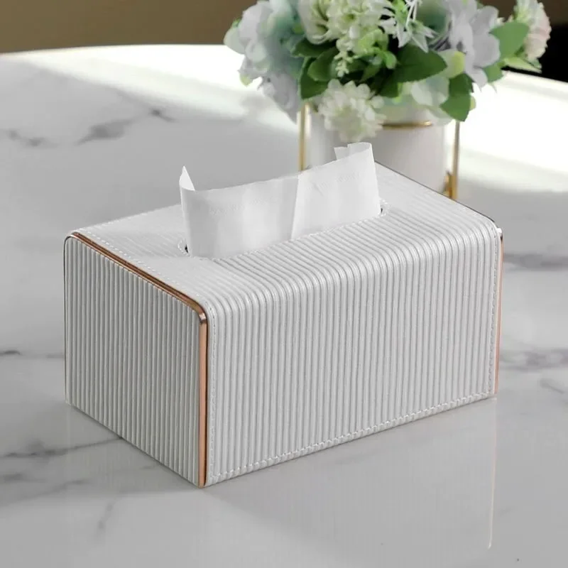 New Luxury European Style Tissue Box,High Quality Leather Tissue Holder,Hotel Living Room Bathroom Home Decor Tissue Boxes