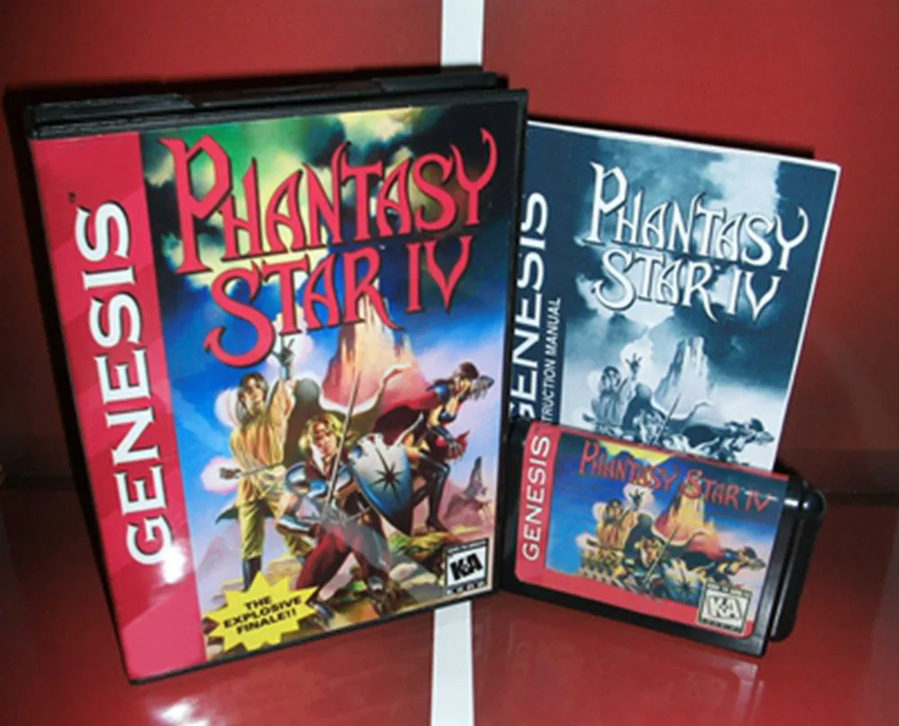 Phantasy Star 4 with Box and Manual Cartridge for 16 bit Sega MD game card Megadrive Genesis system