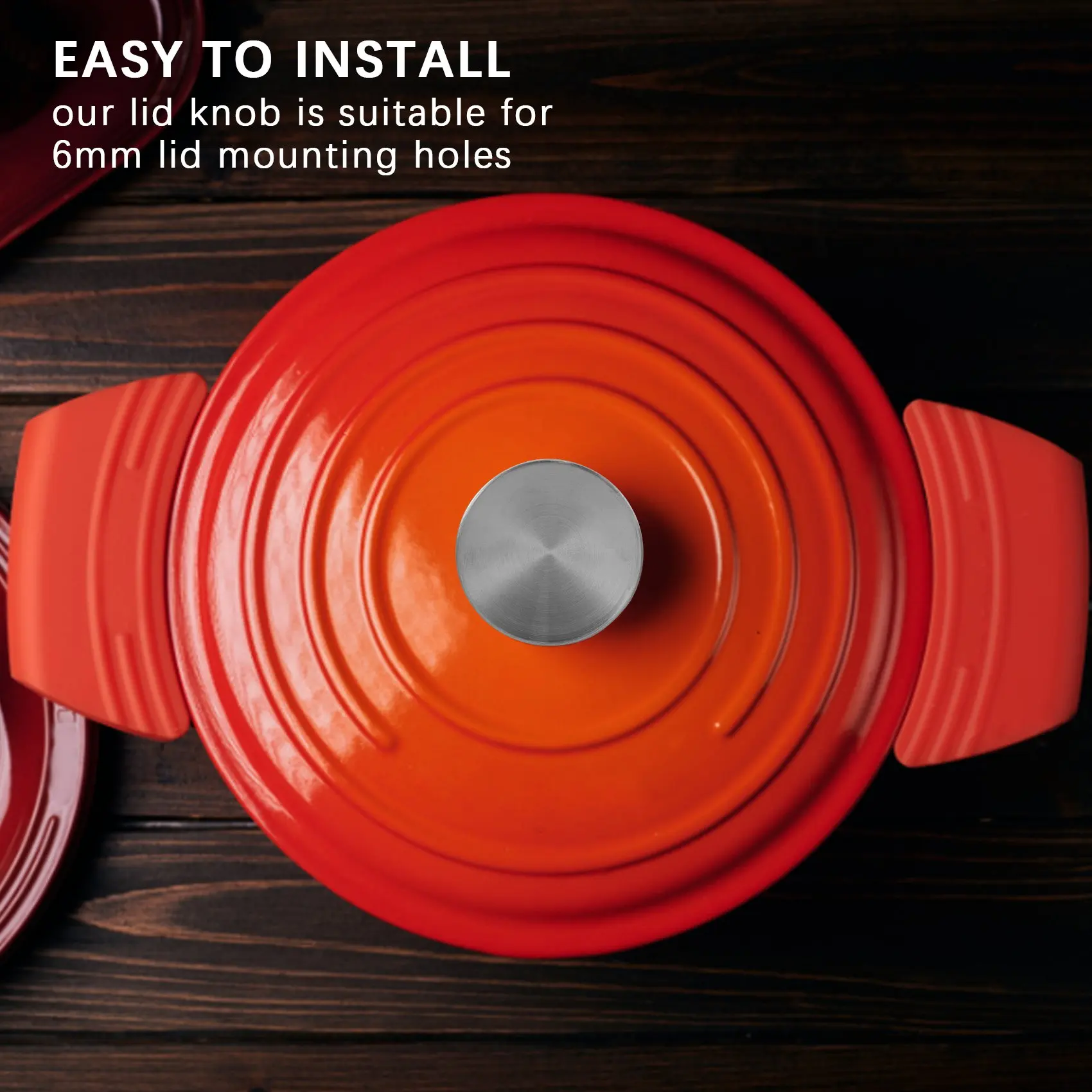 2 STKS Nederlandse Oven Knop, Roestvrijstalen Pot Deksel Vervanging Knop voor Le Creuset/voor Aldi/voor Lodge, knop Pot Deksel Handvat HOT