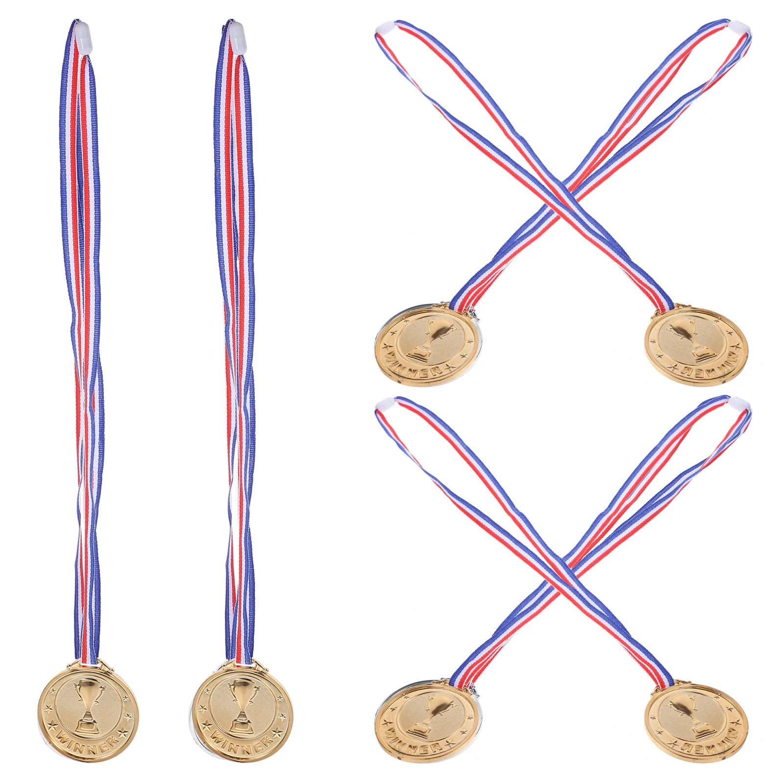 6Pcs Plastic Awards Medal Medals for Awards Sports Meet Party Favors Small Medals for Competition Medal