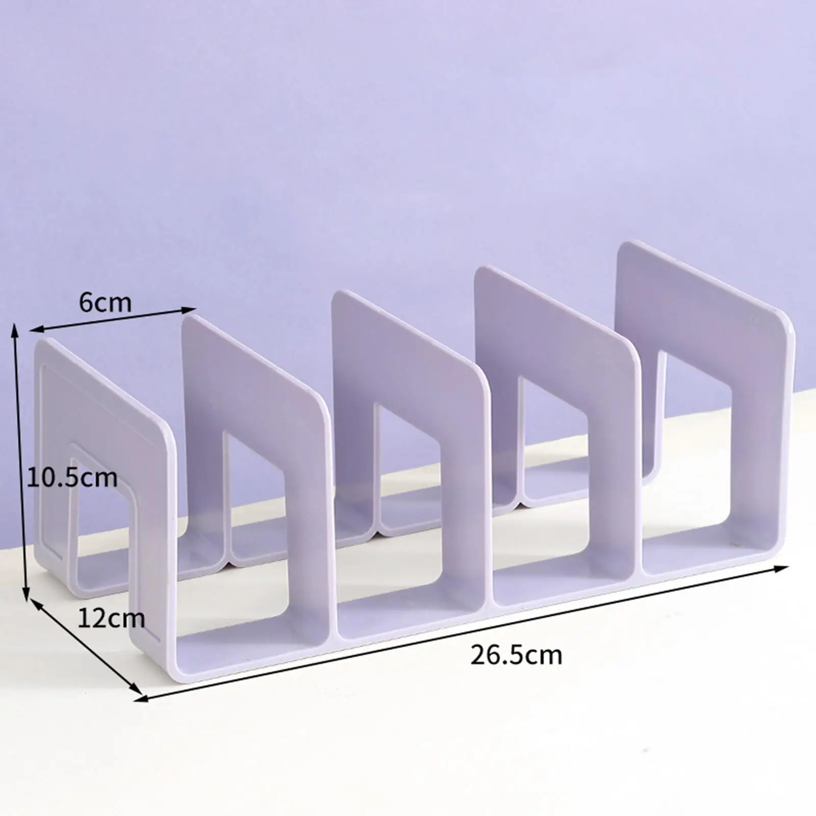 Fermalibri in acrilico Supporto per libri a quattro cornici Display per file Classificazione dei file Divisore per borsa Scaffale Organizzatore da scrivania per scrivania