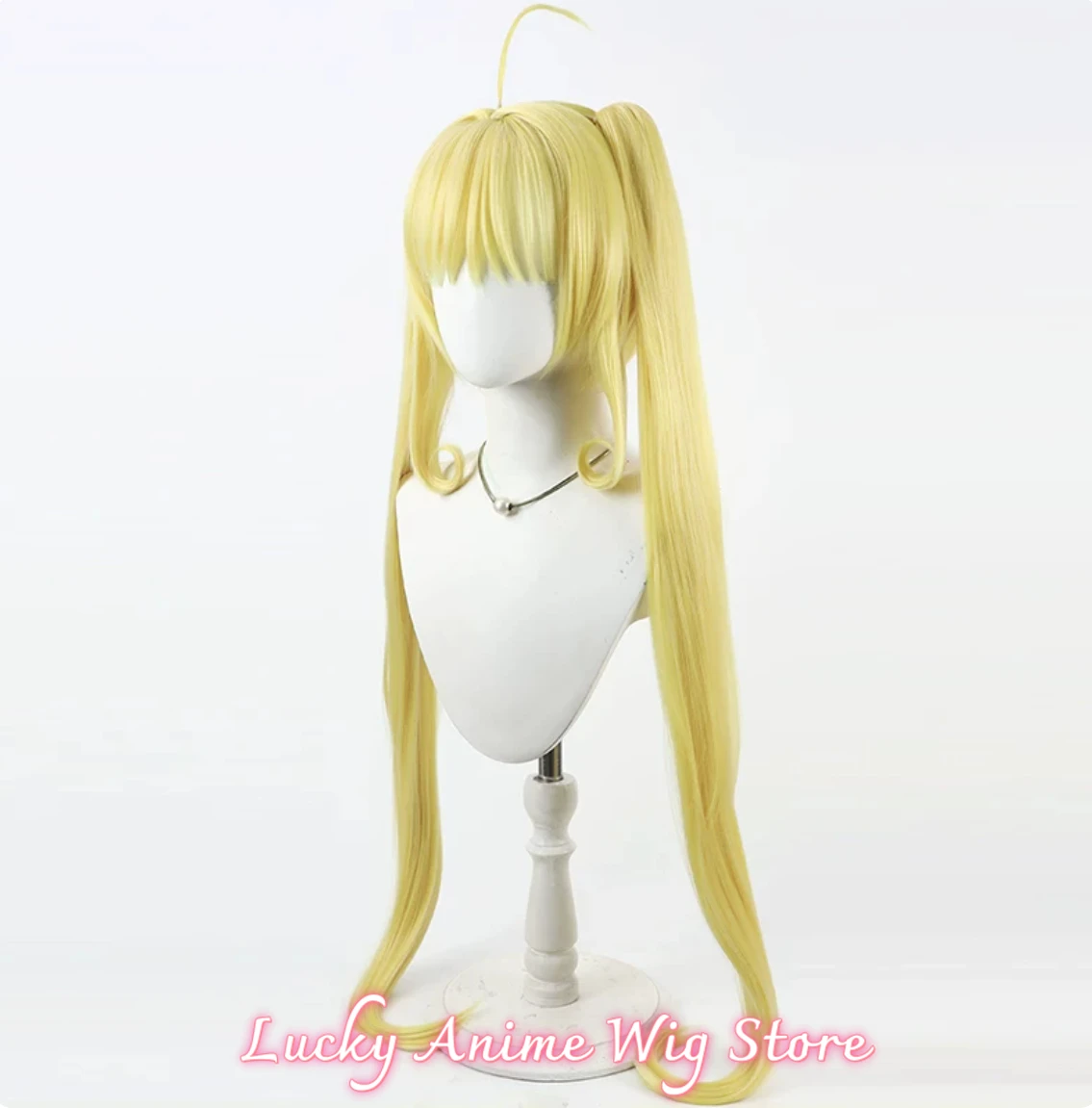 Cosplay Mermaid Melody Pichi Pitch Nanami Luchia Wig Anime party double ponytail yellow wig heat-resistant synthetic fiber wig