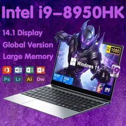 Windows 11 i9 แล็ปท็อปสําหรับเล่นเกม Intel Core i9 8950HK แล็ปท็อป 16GB DDR4 1TB SSD โน้ตบุ๊ค PC Gamer คอมพิวเตอร์สํานักงาน Study Notebook PC