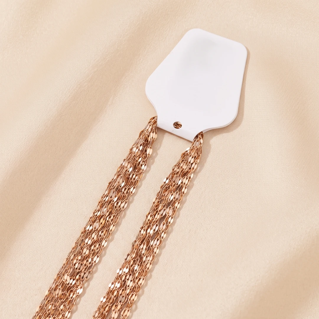 10 Stück 2mm Gold Edelstahl Lip-Link-Kette Halskette Großhandel DIY Bastelbedarf Schmuck Minimalistische Choker-Halskette für Damen und Herren – Detail 6