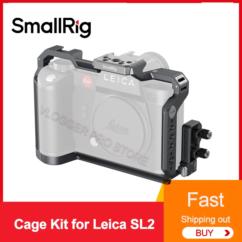 Smallrig Aluminum Alloy Camera Cage for Leica SL2 / SL2-S SL3 with Cold Shoe Mount Arca-Swiss Quick Release Plate 4510 4162