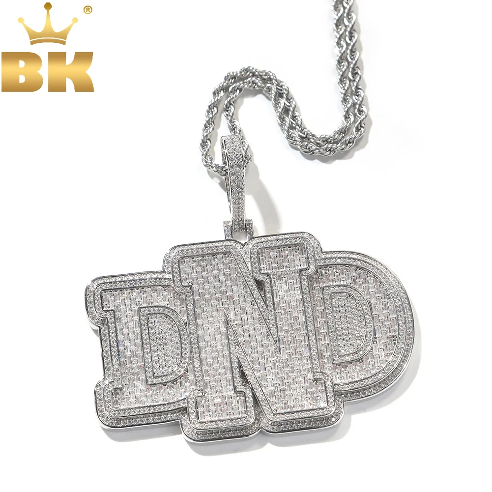 

TBTK на заказ BaguetteCZ кулон с первоначальными буквами ожерелье Iced Out двухцветный 5A кубический цирконий именная цепочка ожерелье хип-хоп ювелирные изделия