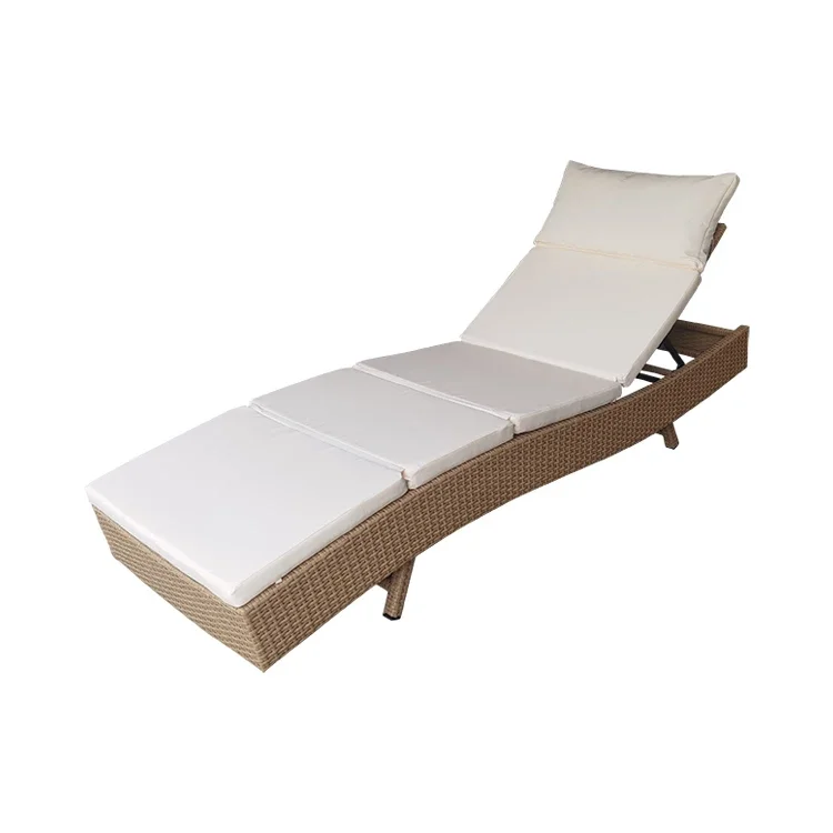 New Design Outdoor Leisure Furniture Swimming Pool Sun Bed  Sun Lounger Rattan Daybed