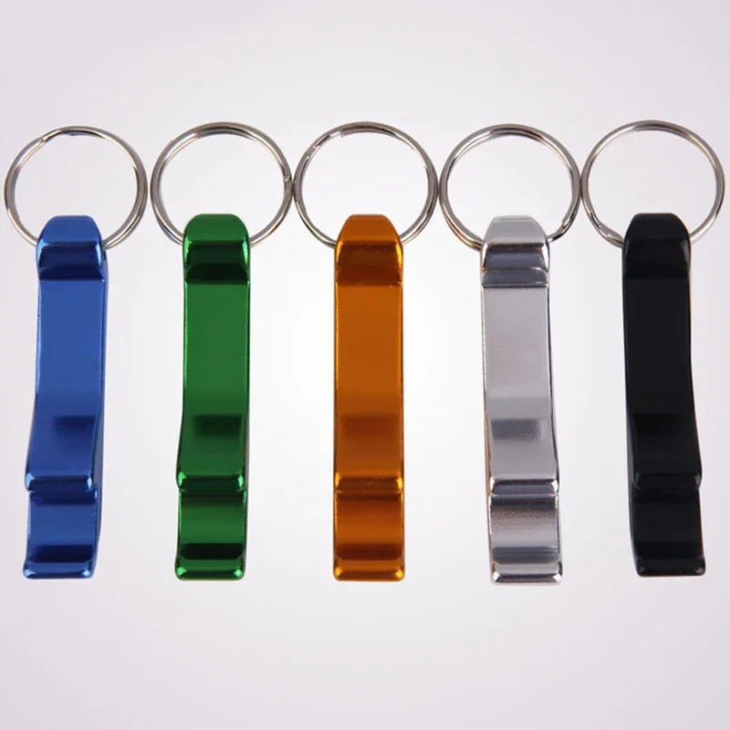 Multifunction Opener Outdoor EDC Beer Bottle Opener Keychains Anodized Aluminum Alloy Can Beer Opener Keyrings