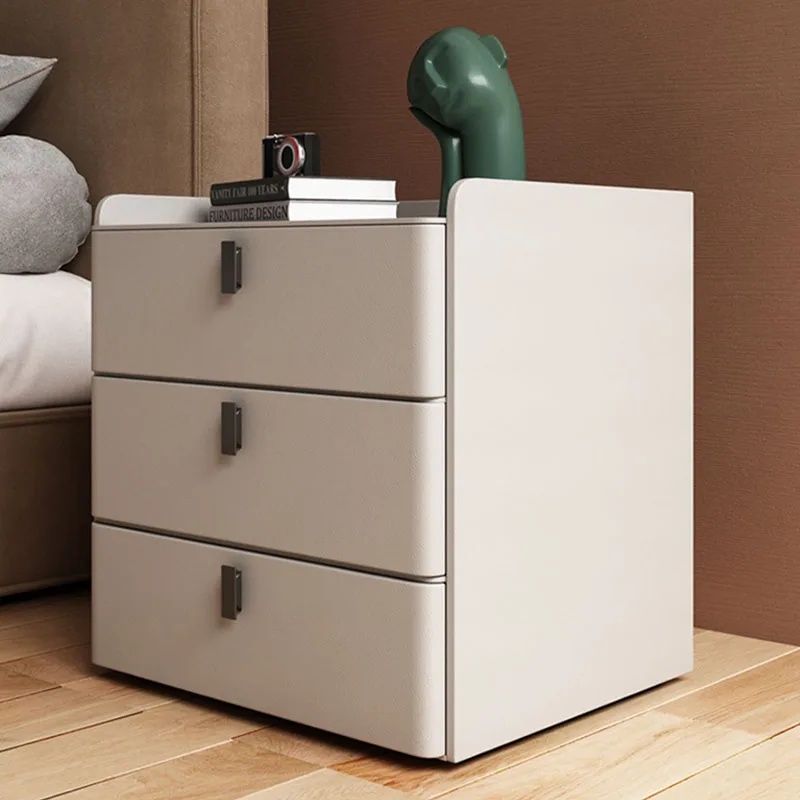 Side Drawers Bedside Table Coffee Mobile Storage Minimalist Natural Side Table Wood Bases Y Marcos De Cama Home Furniture