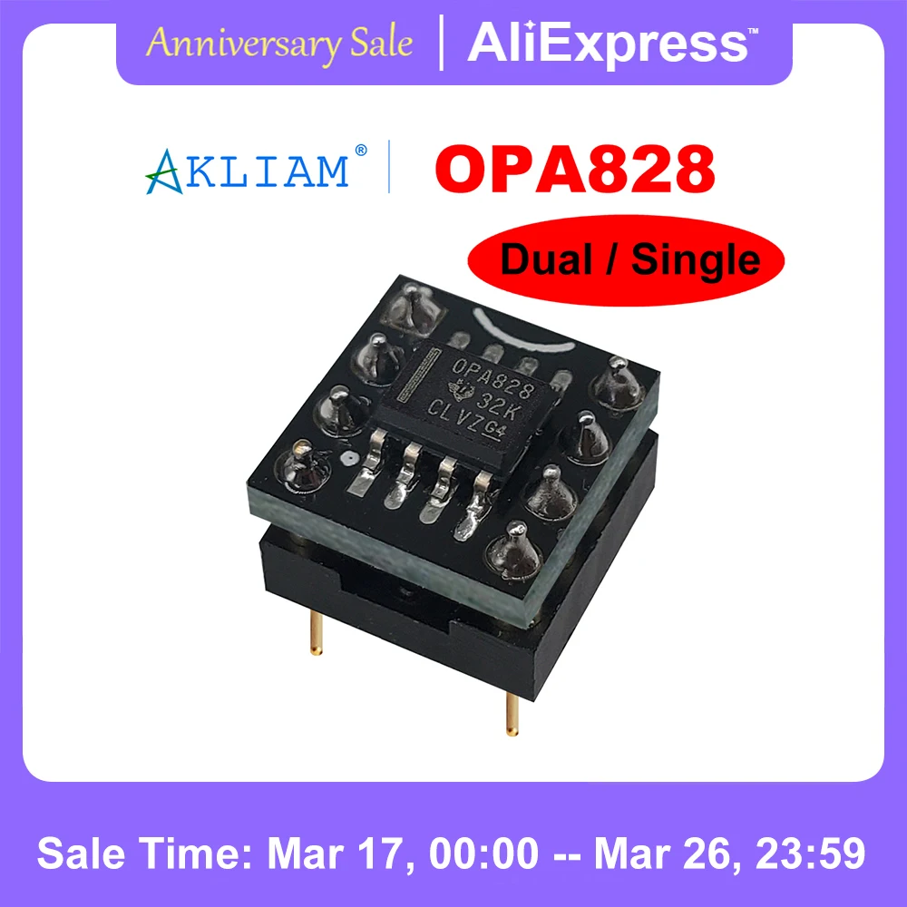 AkLIAM Original TI OPA828 Dual Single Op Amp Low-Offset Low-Drift Low-Noise Operational Amplifiers Op Amp Muses02 Replacement