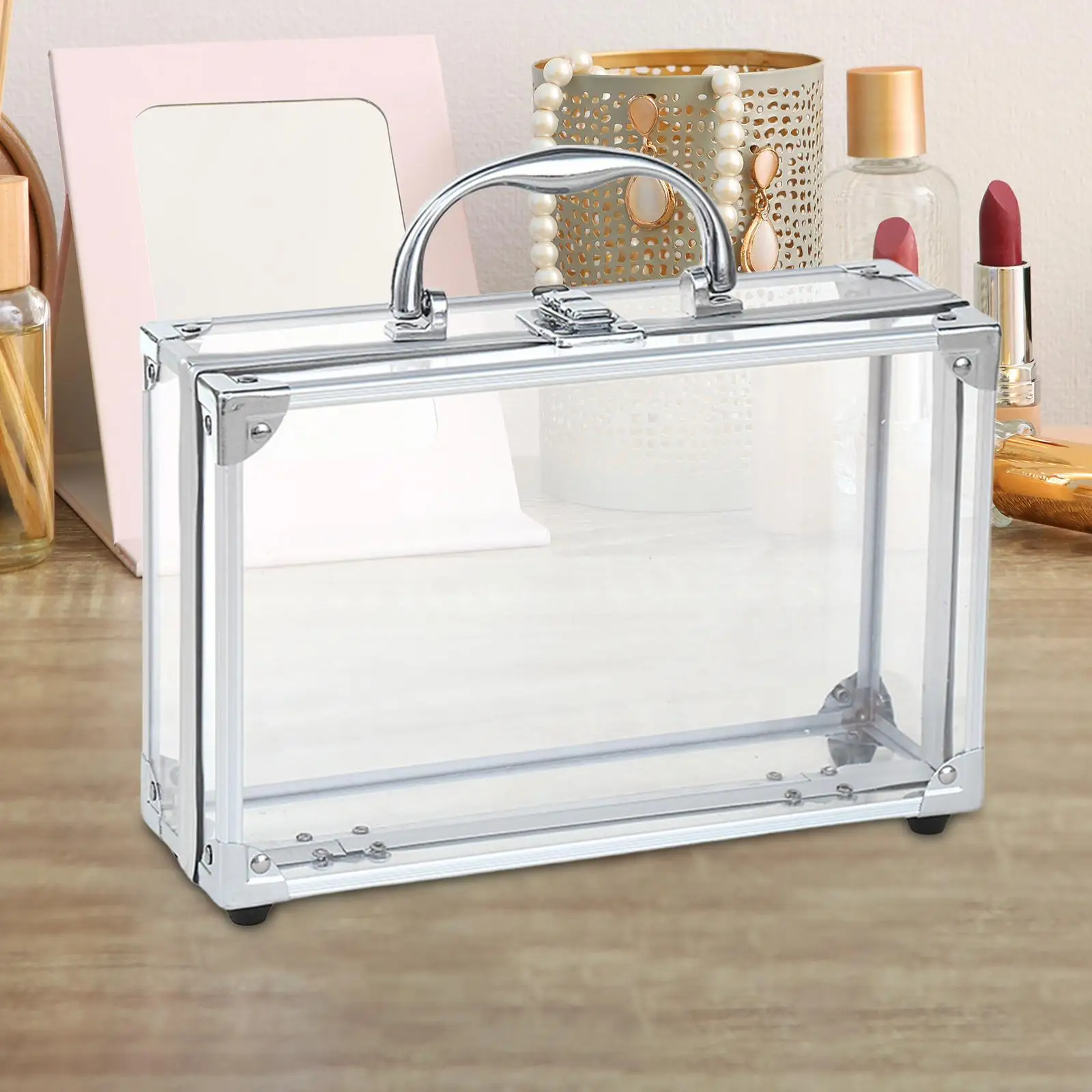 Jewelry Organizer Hair Accessories Storage Multifunctional Clear Travel Cosmetic Case for Documents Tools Pins Office Necklace