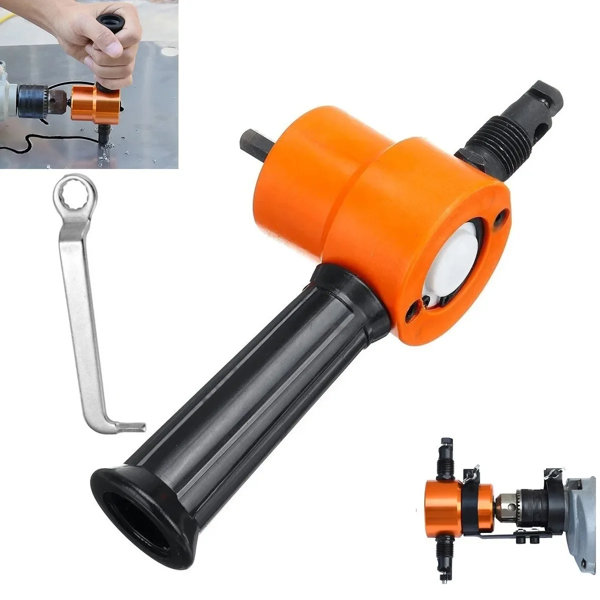 Imagem -04 - Dupla Cabeçada Sheet Metal Nibbler Tesouras de Perfuração Elétrica Iron Saw Ferramenta de Corte Broca Acessório Deburring Tool Snips