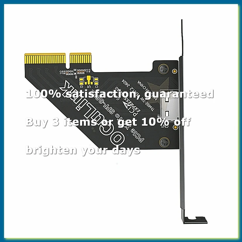 PCI-E 4X 4.0 to Oculink SFF-8611/8612 Expansion Card Adapter with Long Profile Bracket