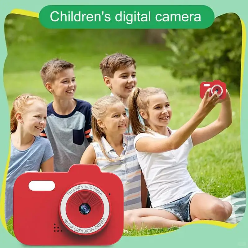 Cámara de Selfie para niños, videocámara Digital portátil de 1080P para Cumpleaños de Niños