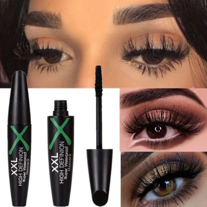 4D Silk Fiber Mascara Waterproof Long Lasting Mascara Black Eyelashes Extension Mascara Cosmetics