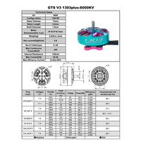 AM-V3 1303 Plus Brushless Motor Drone Motor 6000KV For 2 Inch FPV Racing Drone Cinewhoop