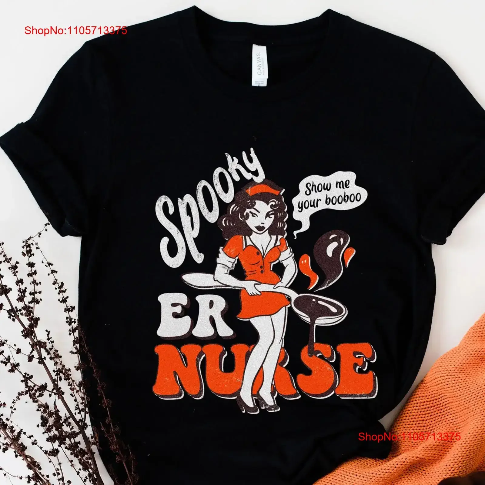 ER Nurse T Shirt Halloween Boo Crew Emergency Department Medicine Tech ED Preceptor Trauma Stuff vintage Washed Slightly