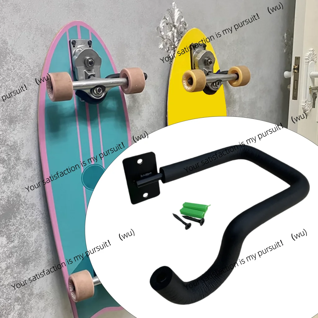 Skateboard Wall Hanger Bracket for Double Rocker Wall Mounted Space Saving Wheels Facing Outwards Hanging Hook Display Rack