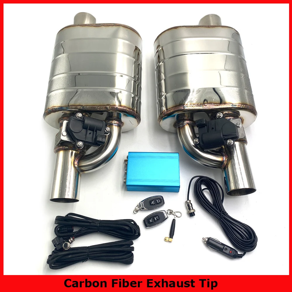 

Car Exhaust System Electric Valve Control Exhaust Pipe Kit Adjustable Valve Angle Silencer Stainless Universal 51 63 70 76