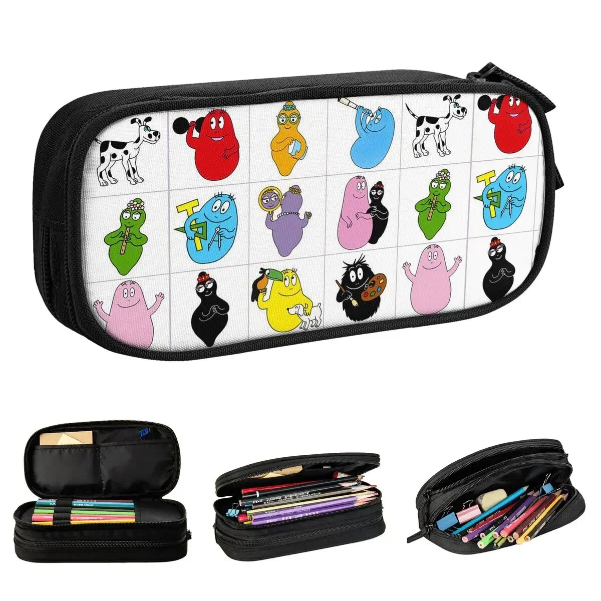 

Les Barbapapa Collage Pencil Case Parent Child Animation Pen Bag Kids Big Capacity School Supplies Gifts Pencilcases