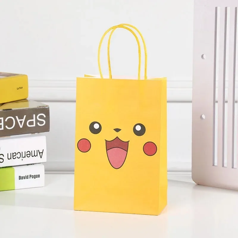 Nieuwe Cartoon Kawaii Pokemon Vakantiegeschenken Pikachu Snoep Papieren Zak Favoriete Topverpakking Evenement Feestelijke Benodigdheden Huis Tuin