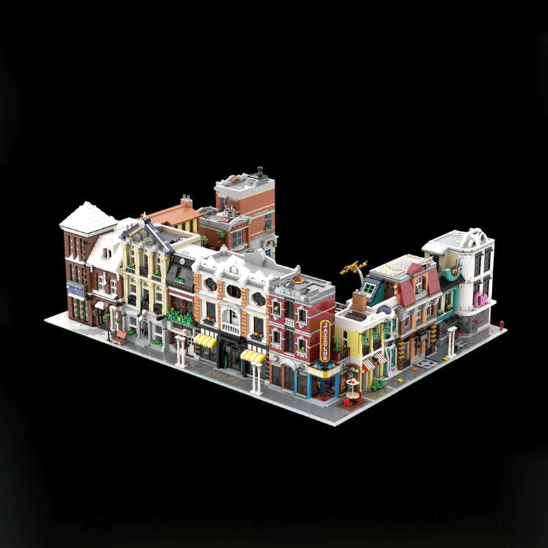 MOC-167201 City Street View 8in1 Modular Alternative Builds 2023 Building Block Assembly Model Brick Toy Children\'s Gifts