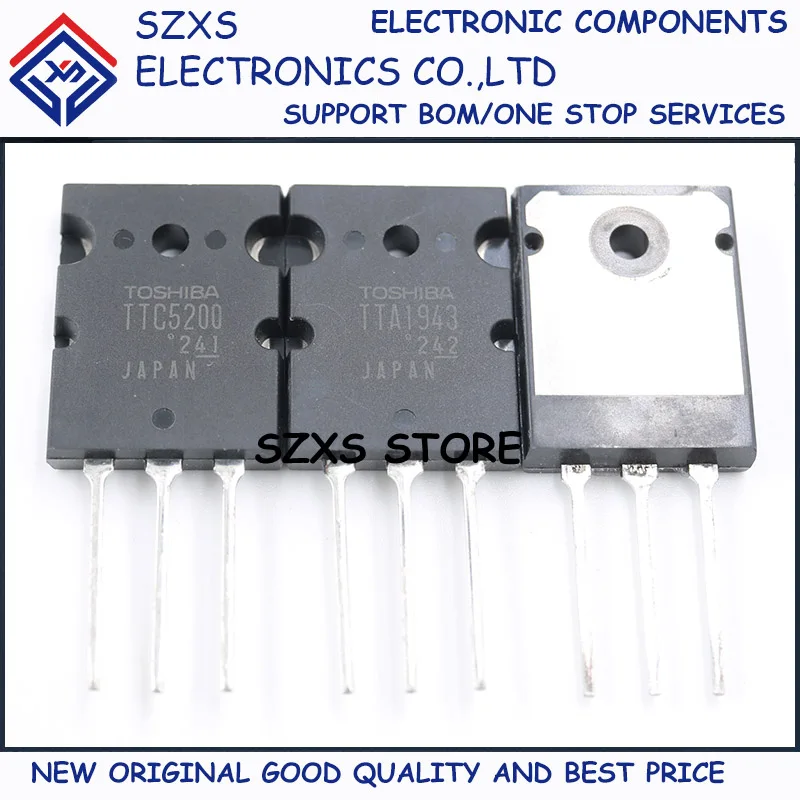 New Original 5Pairs TTA1943 A1943 + TTC5200 C5200 TO-264 Audio Amplifier Transistor In Stock Electronic Components Good Quality