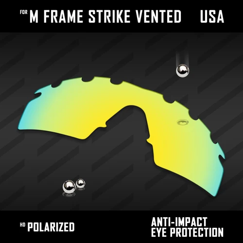 Imagen 2 del producto OOWLIT lentes de repuesto para Oakley M Frame Strike gafas de sol con ventilación polarizadas, multicolor