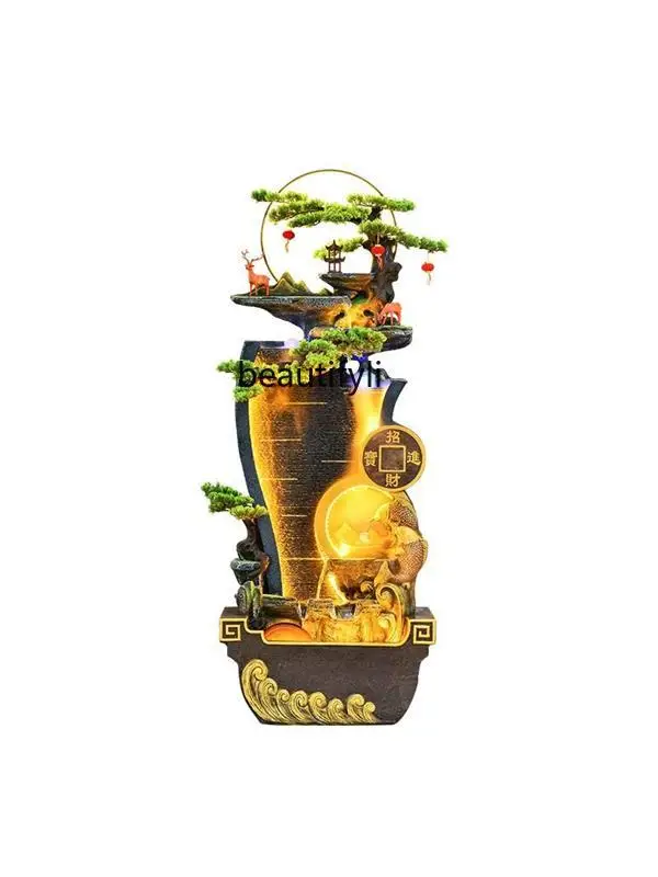 

Decoration Circulating Water Lucky Fengshui Wheel Floor Living Room Fountain Company Opening Gifts