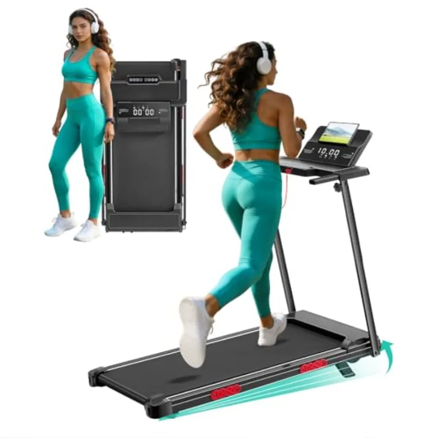 Treadmills with Handle Bar, Walking Pad with Incline for Home Small, Portable Treadmills for Home Exercising, Electric Mini Wal