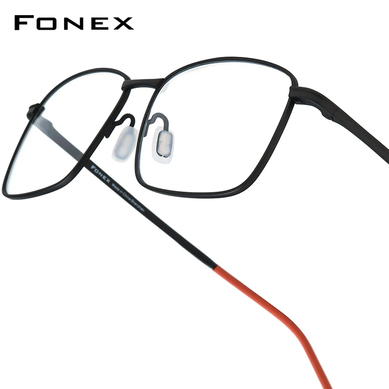 

Оправа для очков FONEX из чистого титана, мужская квадратная оправа для очков, брендовый дизайн, сверхлегкие, высококачественные японские очки 85705