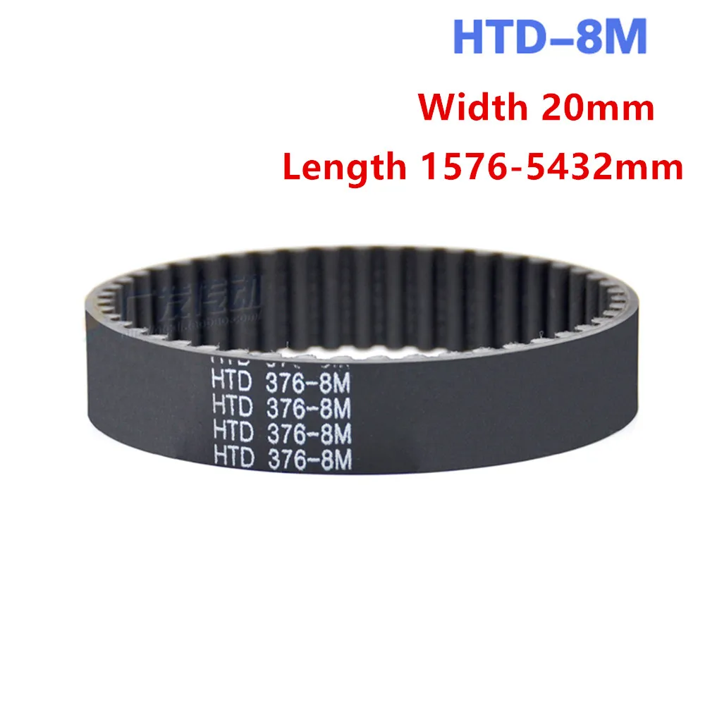 

Transmission Belts HTD8M-1576 1584 1600 1608 1616 1624 1632 1640 2056 2080 2104 Closed Loop Rubber Belt 20mm For 8M Pulley Wheel