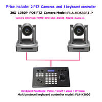 HDMI SDI IP POE PTZ Video Conference Camera 30X Zoom And Onvif Visca Keyboard Controller For Meeting Telemedicine Remote Teach