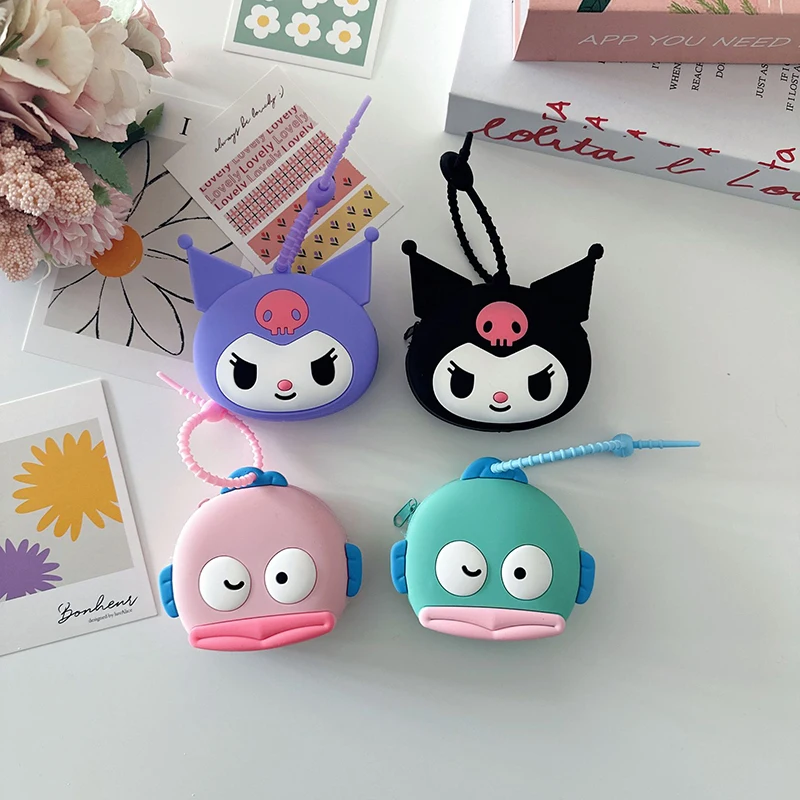 

Kawaii Sanrio брелок для карт сумка Kuromi My Melody мини-сумка для монет Cinnamoroll маленький кошелек развлечения на открытом воздухе обучение Juguetes Para Niñas