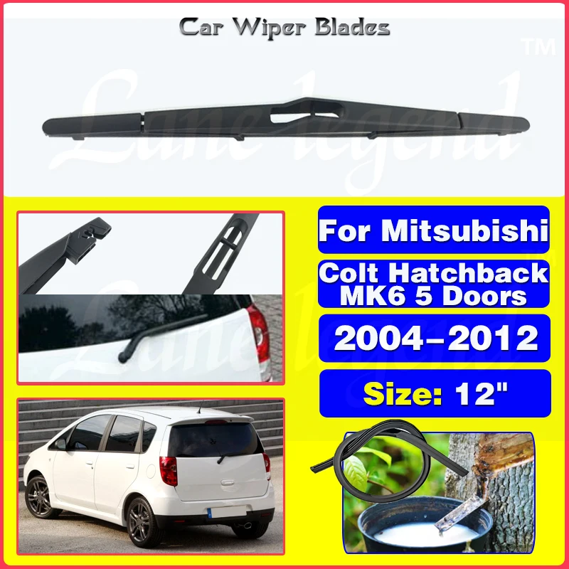 

Car Wiper 12" Rear Wiper Blade For Mitsubishi Colt Hatchback MK6 5 Doors 2004 - 2012 Windshield Windscreen Tailgate Window Brush