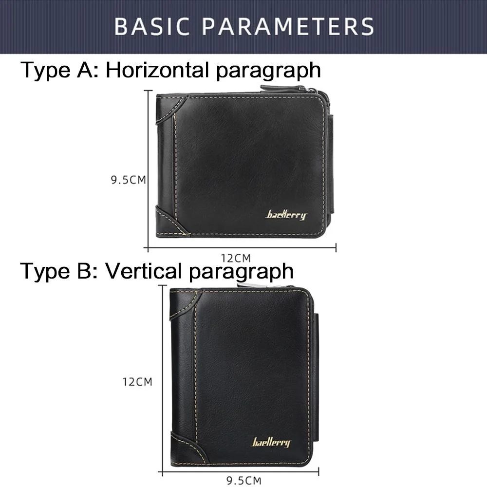 Moda masculina carteira de couro genuíno RFID bloqueando fino bifold ID janela titular do cartão viagem uso diário