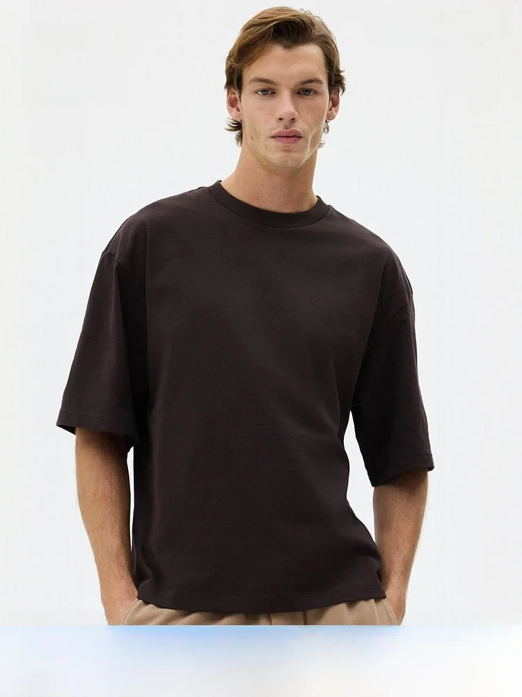 

Футболка унисекс H&M свободного кроя из хлопка для лета, путешествий, в американском стиле, для прогулок по городу, домашних вечеринок, повседневной носки, с коротким рукавом