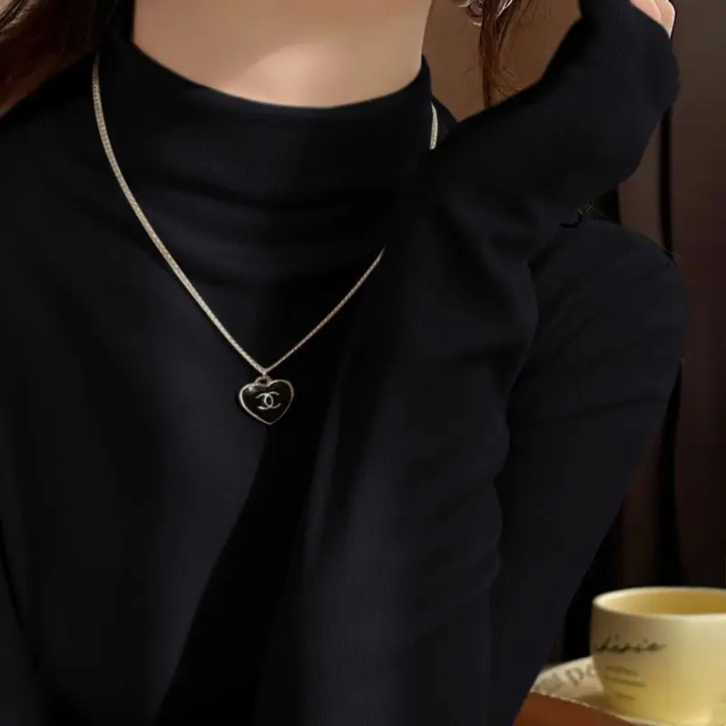 Stylish Half High Neck Base Shirt Women's Autumn Winter Velvet Inner Wear Design Slimming Versatile Top InsTee Long Sleeve So...