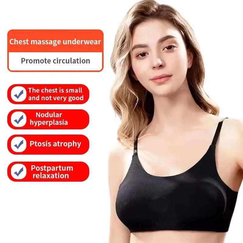 Breast Enlarging Massager Bra Electronic Vibration Chest Massager Breast Enhancement Instrument Breast Heat Stimulator Machine