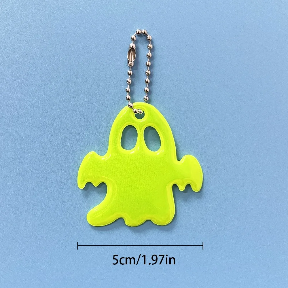 10/20 PCS Small Ghost Reflective Pendant - Fun and Cute Design, Double-sided PVC Material, Backpack Decor