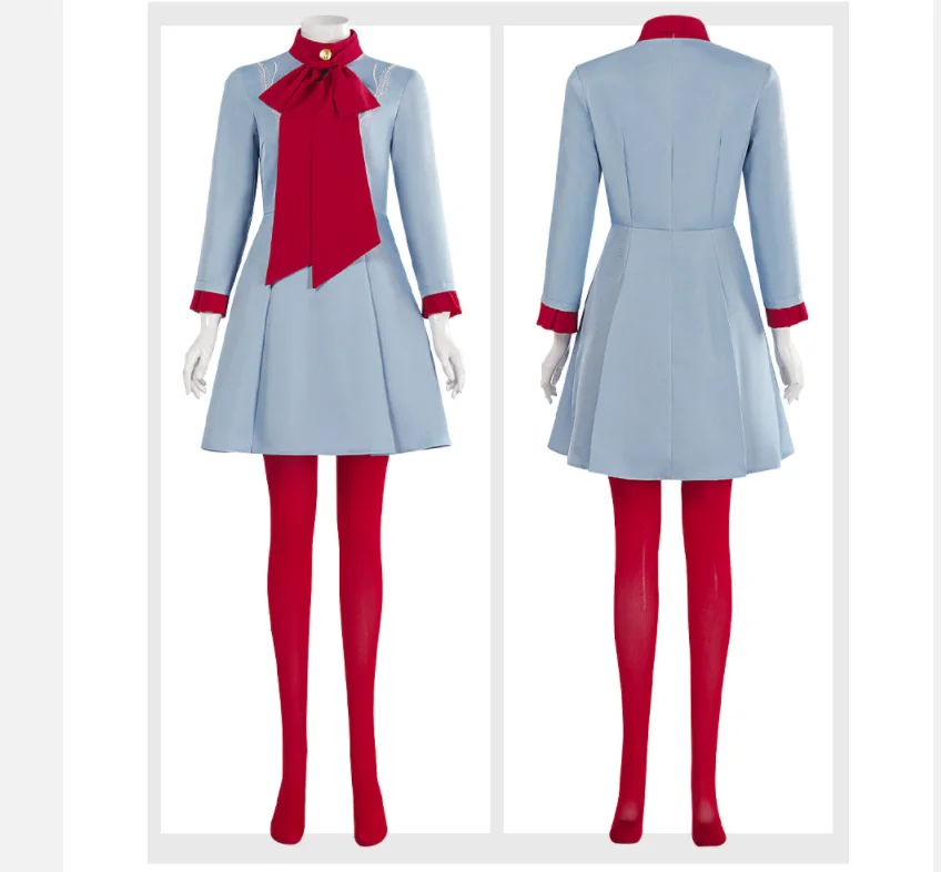 2025 جديد وصول يموت مع ابتسامة سيدة نساء تأثيري حلي غاغا الأزرق فستان بتصميم حالم حفلة الهالوين Takerlama أداء ارتداء