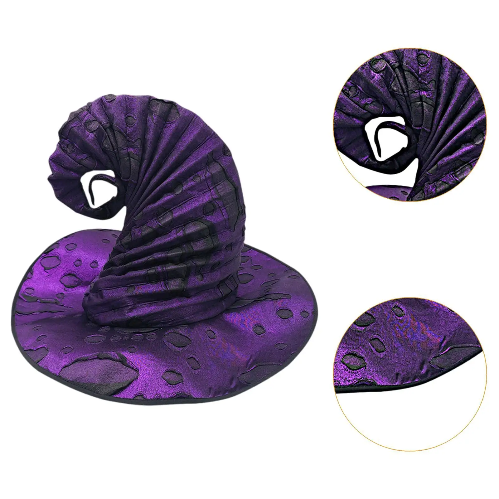 Witch Hat Supplies Headwear Pointed Top Hat Wide Brim Costume Accessory for