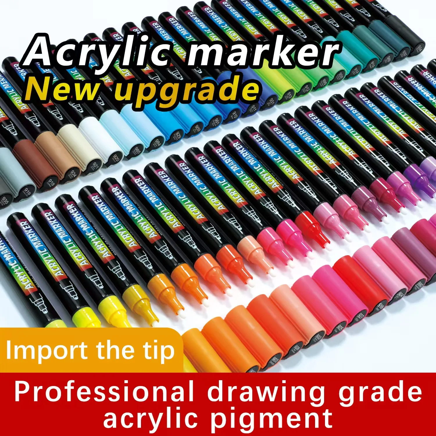 GuangNa 1-48 Colors Acrylic Marker Soft Head Pens Painted Graffiti Ceramic DIY Box Gfit Marker Set Festival Art Gift Supply